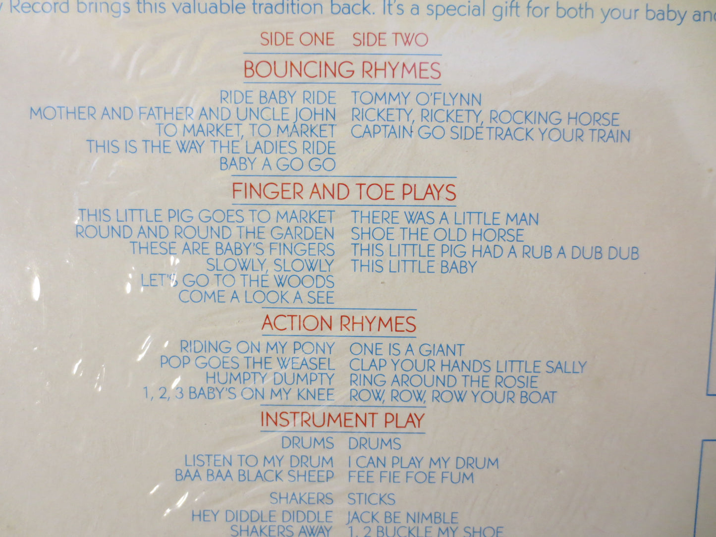 BOB McGrath, The BABY RECORD, Baby Album, Baby Vinyl, Baby Lp, Childrens Record, Kids Record, Kids Lp, 1983 Records