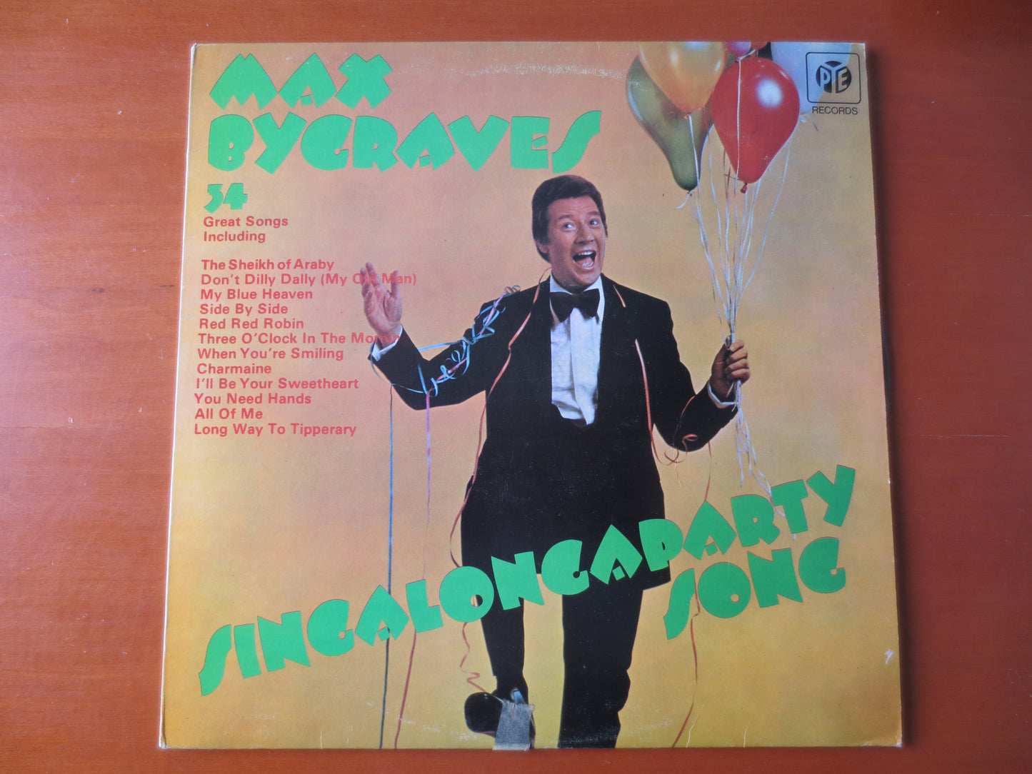 MAX BYGRAVES, SINGALONGAPARTYSONG, Max Bygraves Records, Max Bygraves Albums, Party Records, Honky Tonk Album, 1973 Record