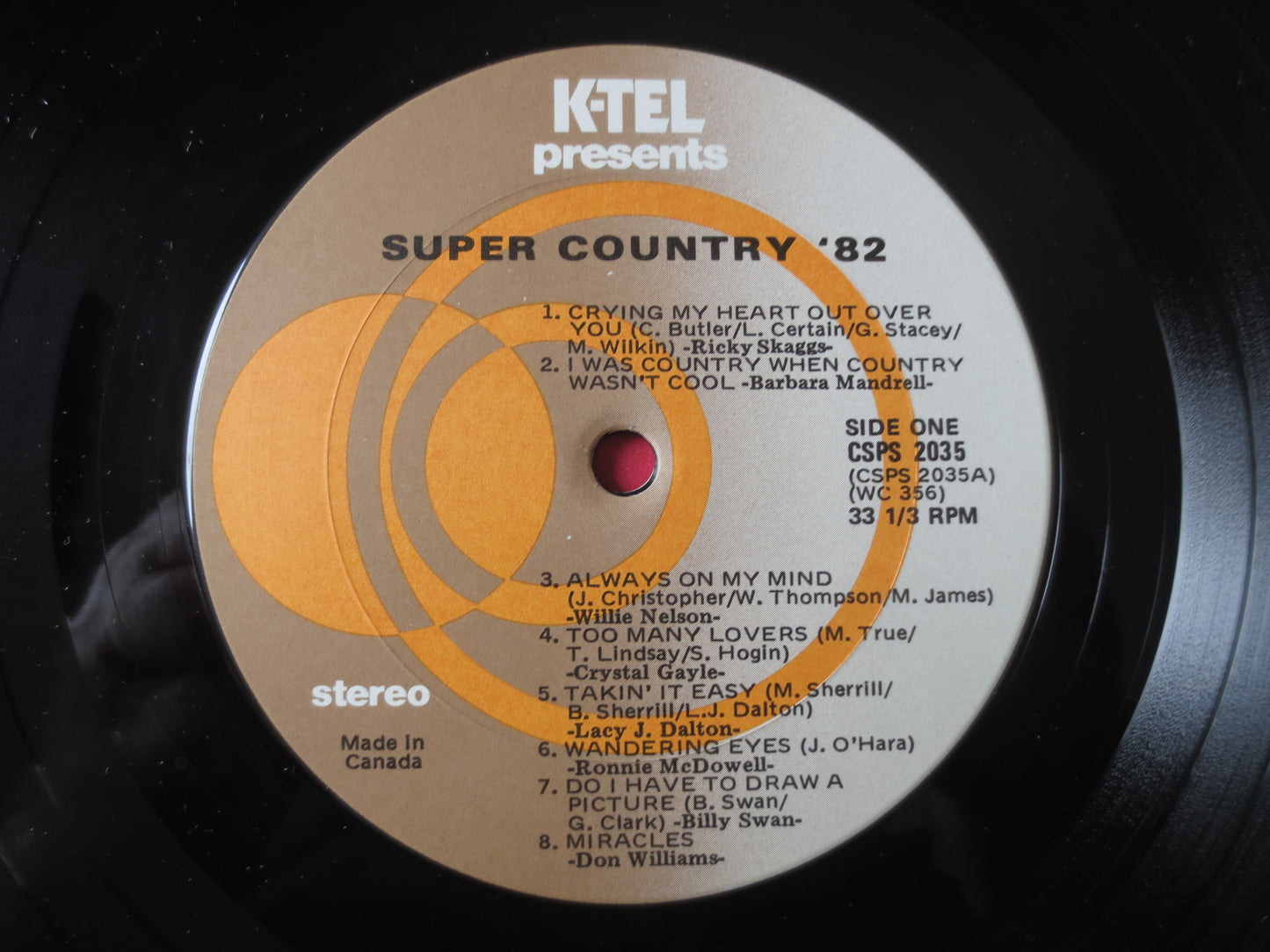 K-Tel RECORDS, SUPER COUNTRY, K-Tel Album, K-Tel Vinyl, K-Tel Lp, Country Record, Country Lp, Vintage Vinyl, 1982 Records