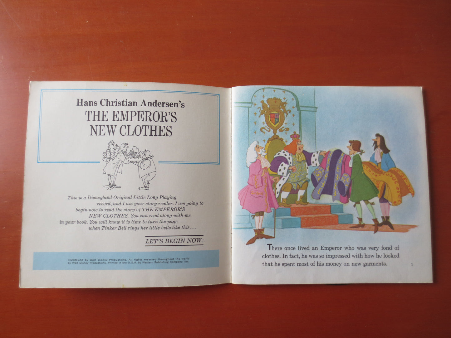 The EMPEROR'S NEW CLOTHES, Disney Record, Disneyland Records, Disney Album, Disney Vinyl, Kids Record, Vinyl, 1970 Records