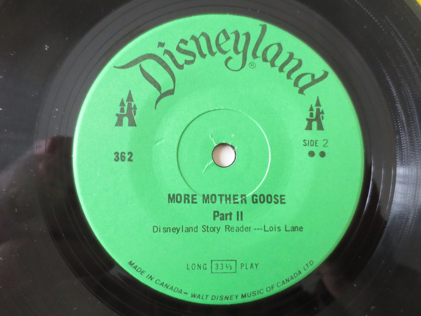 More MOTHER GOOSE, DISNEY Album, Disneyland Records, Disney Records, Childrens Records, Kids Lps, Disney Lp, 1971 Records