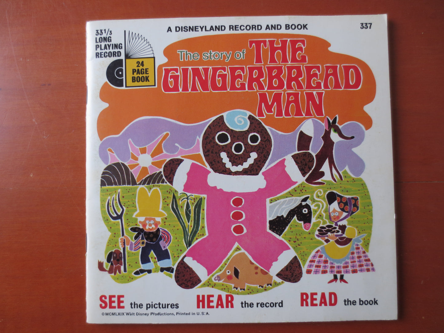 DISNEY Record, GINGERBREAD MAN, Disneyland Records, Disney Album, Disney Vinyl, Kids Record, Record Vinyl, Lp, 1969 Records