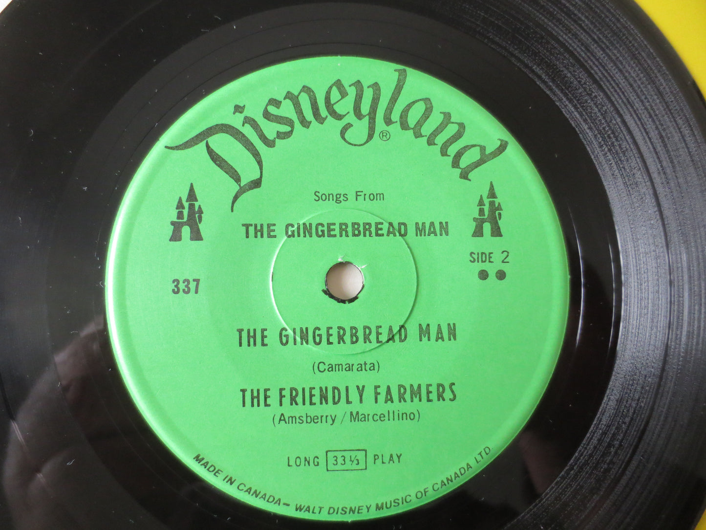 DISNEY Record, GINGERBREAD MAN, Disneyland Records, Disney Album, Disney Vinyl, Kids Record, Record Vinyl, Lp, 1969 Records