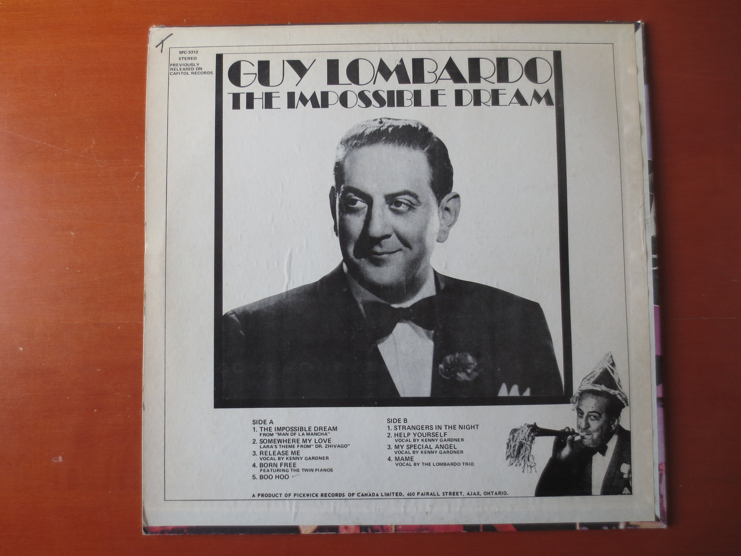 GUY LOMBARDO, The Impossible DREAM, Guy Lombardo Records, Jazz Records, Record Vinyl, Guy Lombardo Albums, Lp, 1971 Records