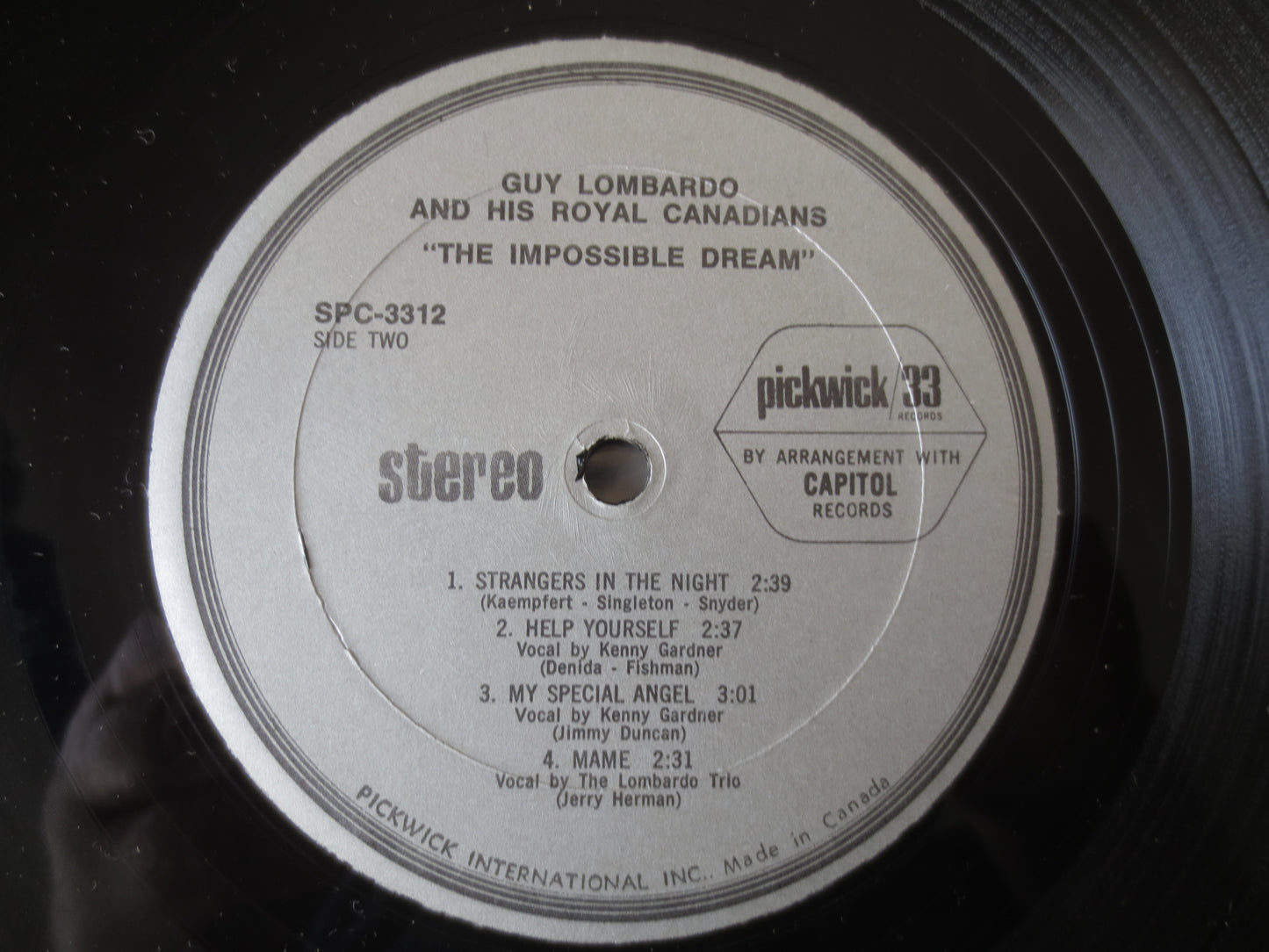 GUY LOMBARDO, The Impossible DREAM, Guy Lombardo Records, Jazz Records, Record Vinyl, Guy Lombardo Albums, Lp, 1971 Records