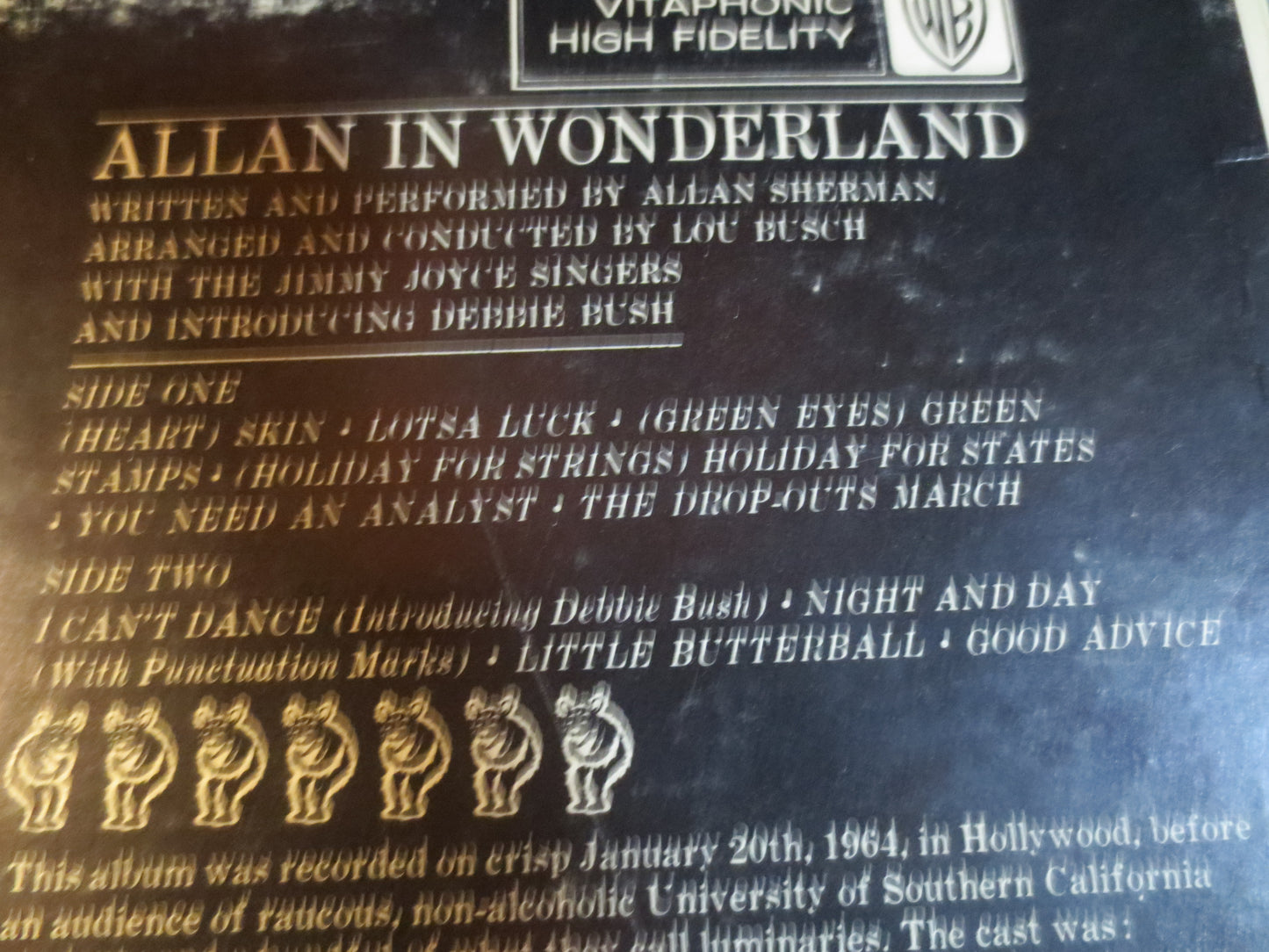 ALLAN SHERMAN, Allan in WONDERLAND, Comedy Albums, Allan Sherman Record, Allan Sherman Album, Comedy Album, 1964 Records