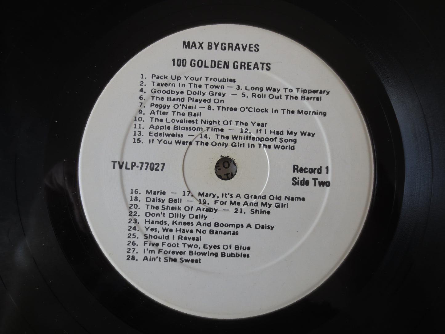 MAX BYGRAVES, 100 GOLDEN Greats, Max Bygraves Records, Max Bygraves Albums, Ragtime Records, Honky Tonk Album, 1977 Record