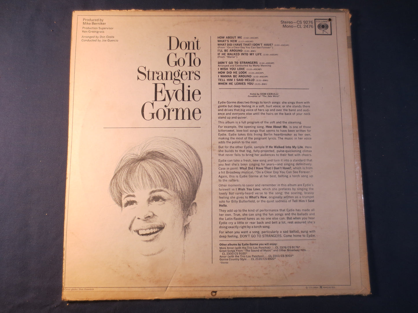 EYDIE GORME, Don't Go To STRANGERS, Pop Records, Vintage Vinyl, Record Vinyl, Records, Vinyl Records, Vinyl, 1966 Records