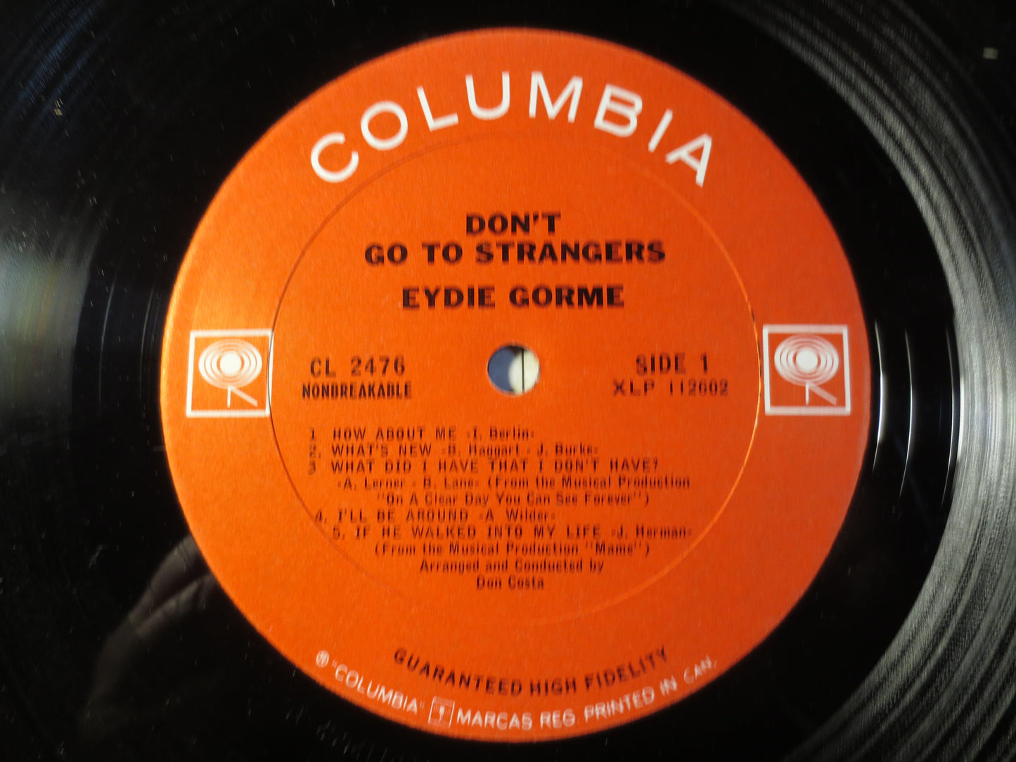 EYDIE GORME, Don't Go To STRANGERS, Pop Records, Vintage Vinyl, Record Vinyl, Records, Vinyl Records, Vinyl, 1966 Records
