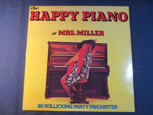 Mrs. MILLER, The HAPPY PIANO, Novelty Records, Vintage Vinyl, Records, Ragtime Records, Honky Tonk Records, 1973 Records