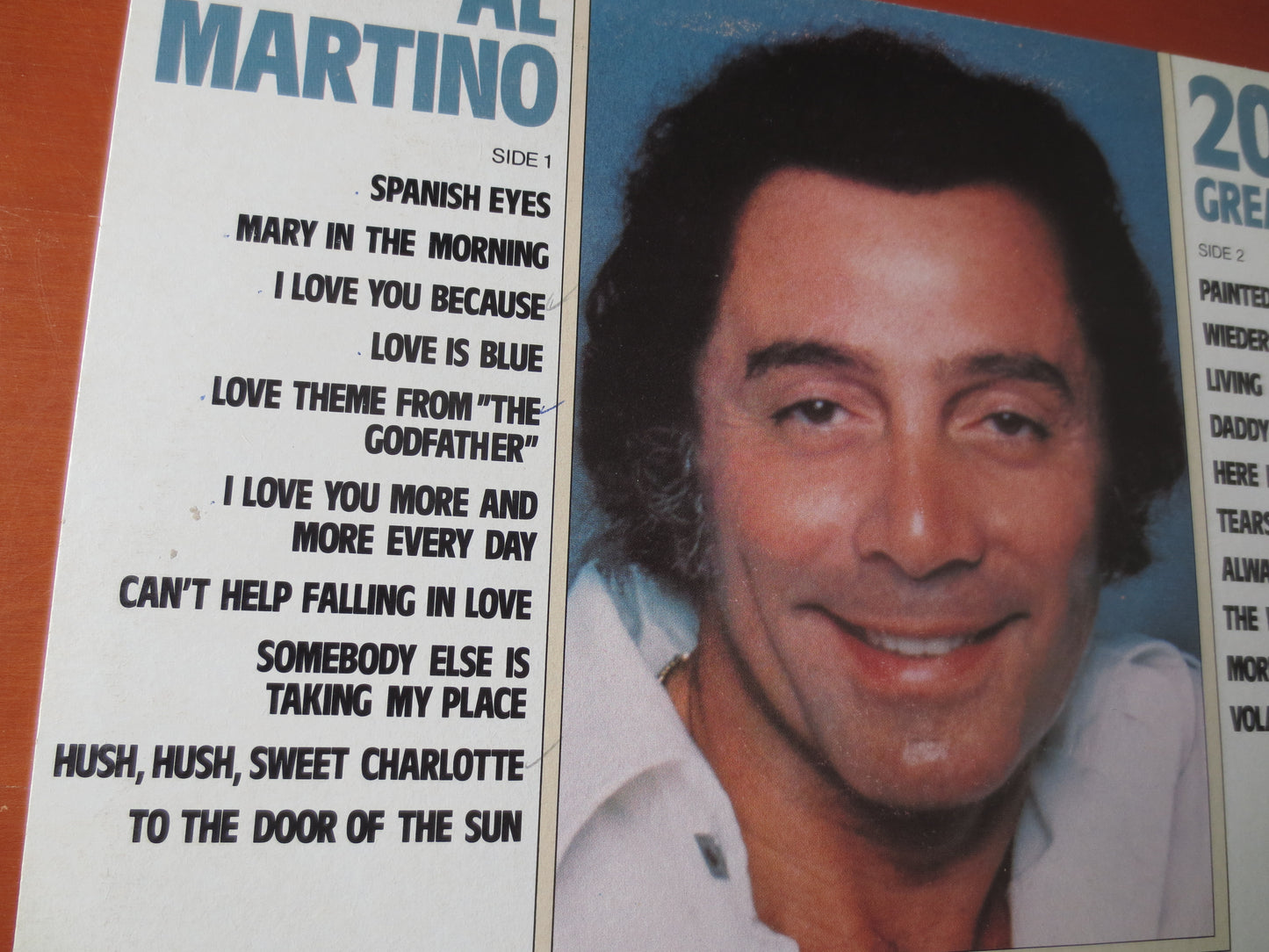 AL MARTINO, 20 GREATEST Hits, Al Martino Album, Al Martino Vinyl, Al Martino Lp, Vinyl, Vinyl Albums, 1977 Records