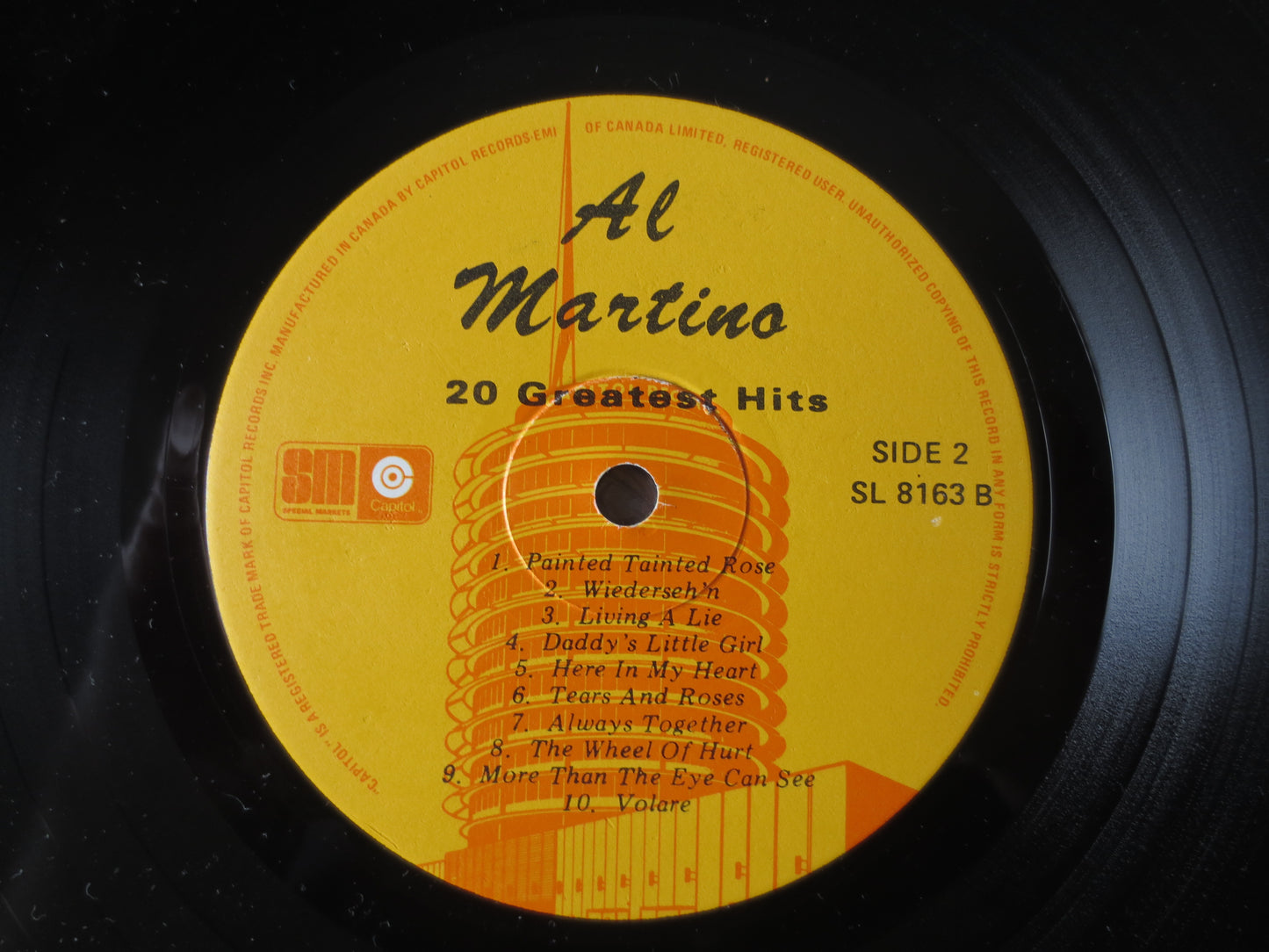 AL MARTINO, 20 GREATEST Hits, Al Martino Album, Al Martino Vinyl, Al Martino Lp, Vinyl, Vinyl Albums, 1977 Records