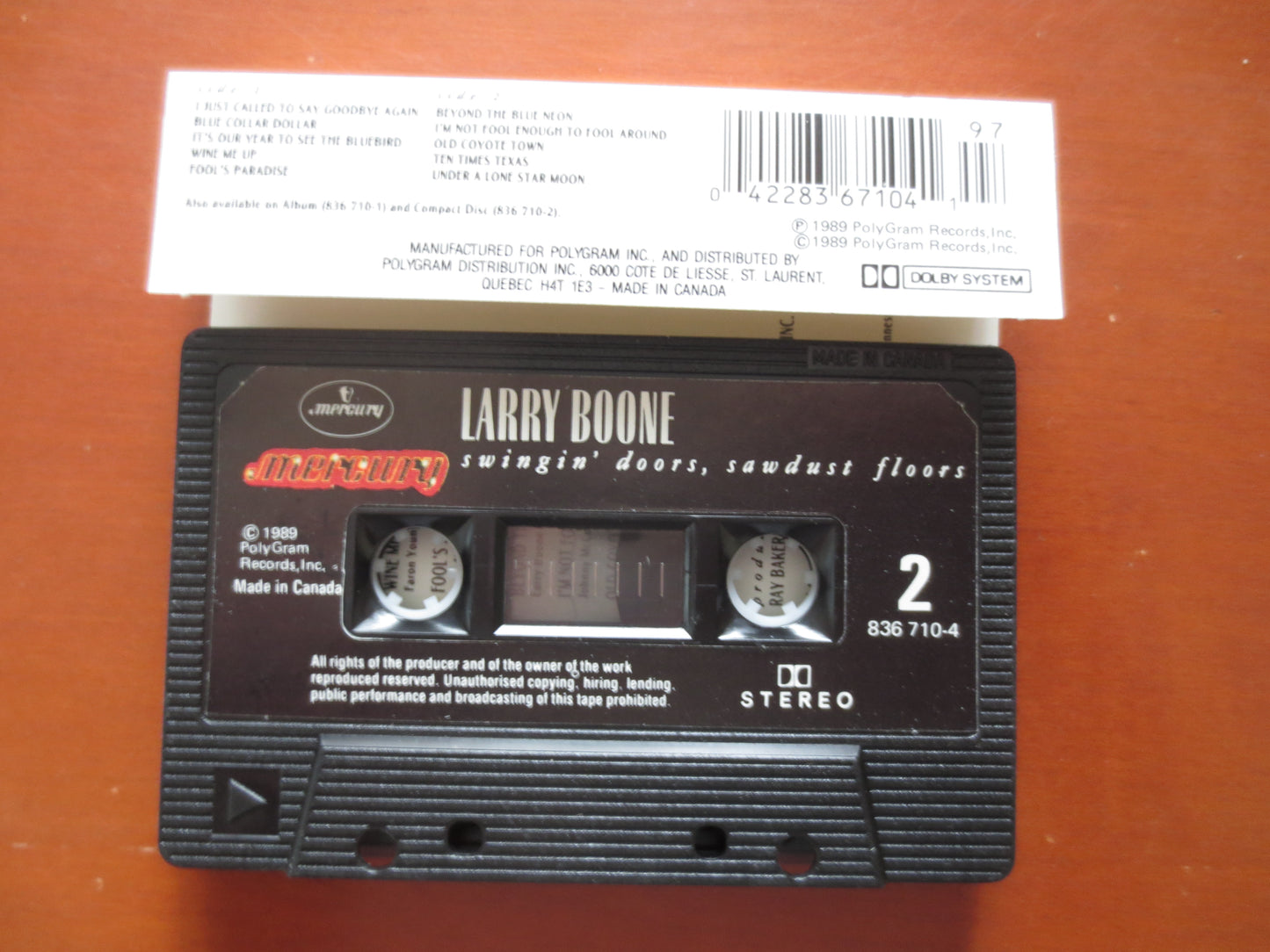 LARRY BOONE Tape, Swingin' Doors Tape, LARRY Boone Album, Larry Boone Music, Tape Cassette, Country Cassette, 1989 Cassette