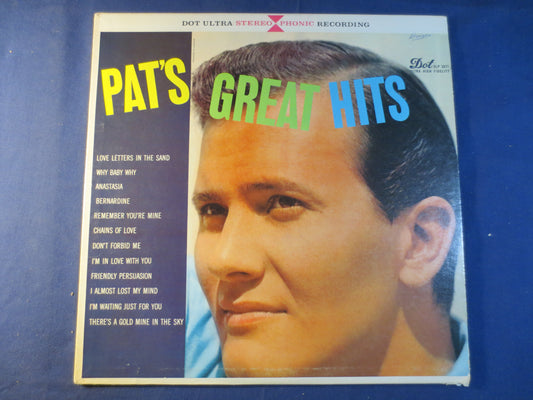 PAT BOONE, Pat's GREAT Hits, Pop Records, Vintage Vinyl, Record Vinyl, Records, Vinyl Records, Vinyl Albums, 1957 Records