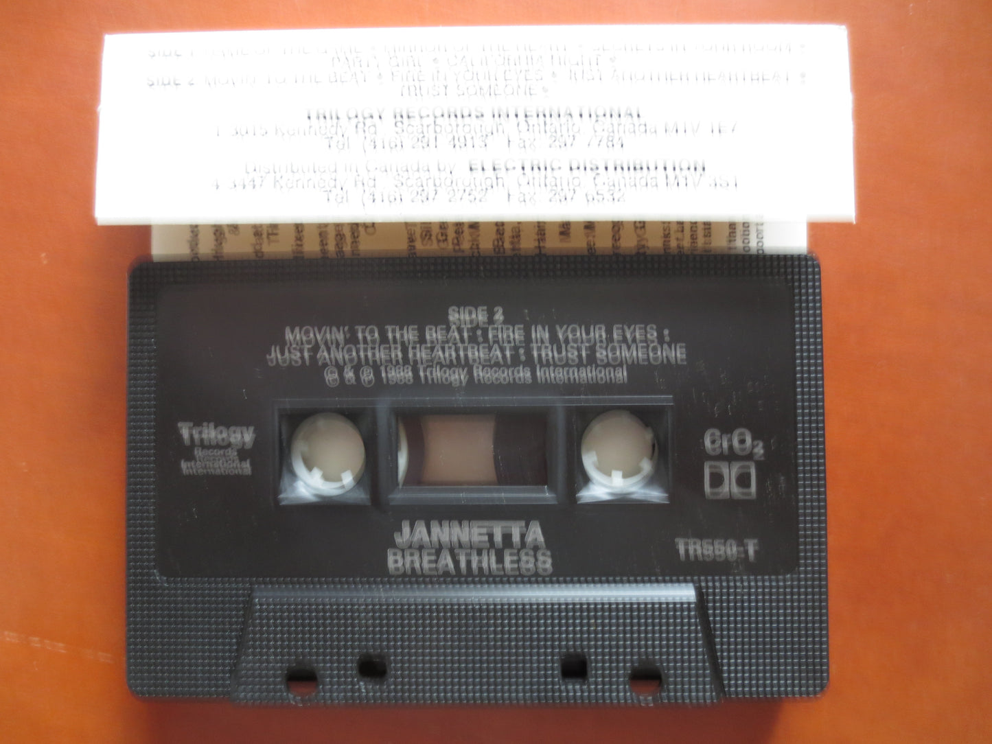 JANNETTA Tape, BREATHLESS Tape, JANNETTA Music, Tape Cassette, Jannetta Cassette, Jannetta Song, Disco Tape, 1988 Cassette