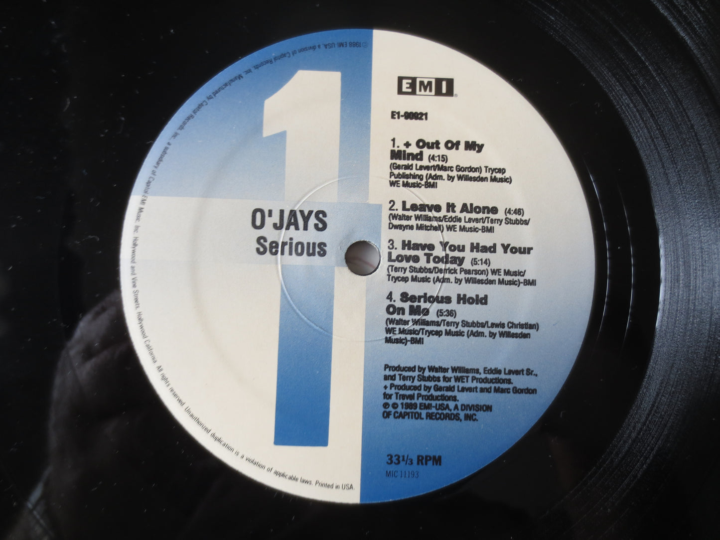 The O'JAYS, SERIOUS, The O'JAYS lp, Vintage Vinyl, Record Vinyl, Record, Vinyl Record, Vinyl, Disco Records, 1989 Records