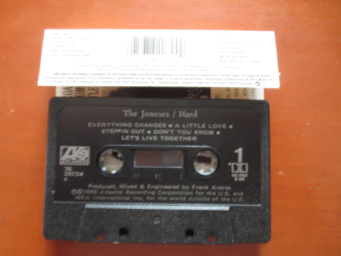 The JONESES Tape, HARD Album Tape, The JONESES Music, Tape Cassette, Rock Cassette, Pop Lp, The Joneses Song, 1990 Cassette