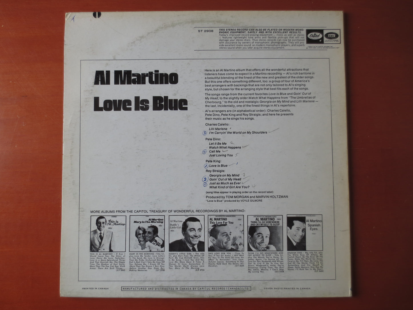 AL MARTINO Record, LOVE is Blue, Al Martino Album, Al Martino Vinyl, Al Martino Lp, Vinyl, Vinyl Albums, Lps, 1968 Records