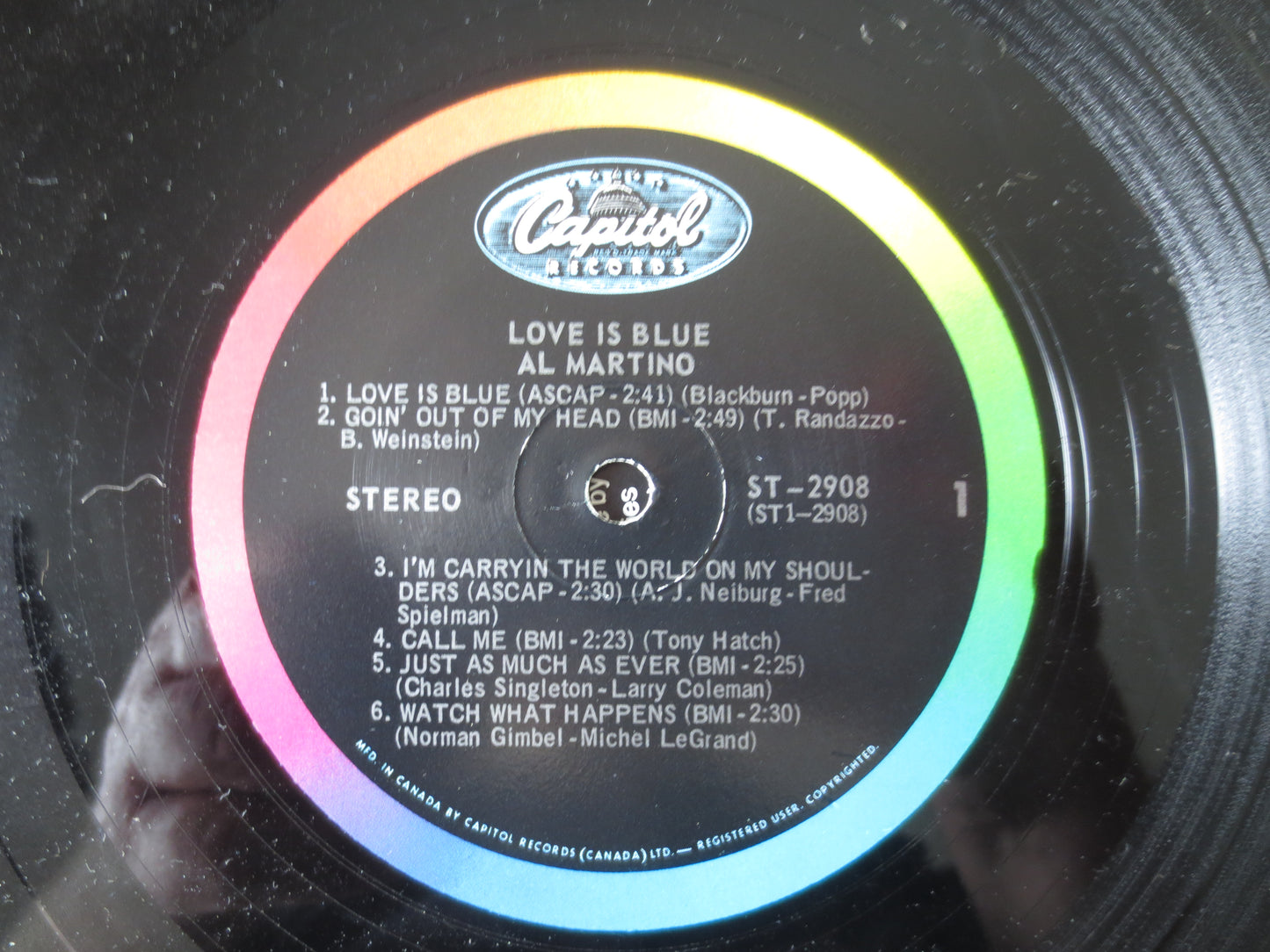 AL MARTINO Record, LOVE is Blue, Al Martino Album, Al Martino Vinyl, Al Martino Lp, Vinyl, Vinyl Albums, Lps, 1968 Records