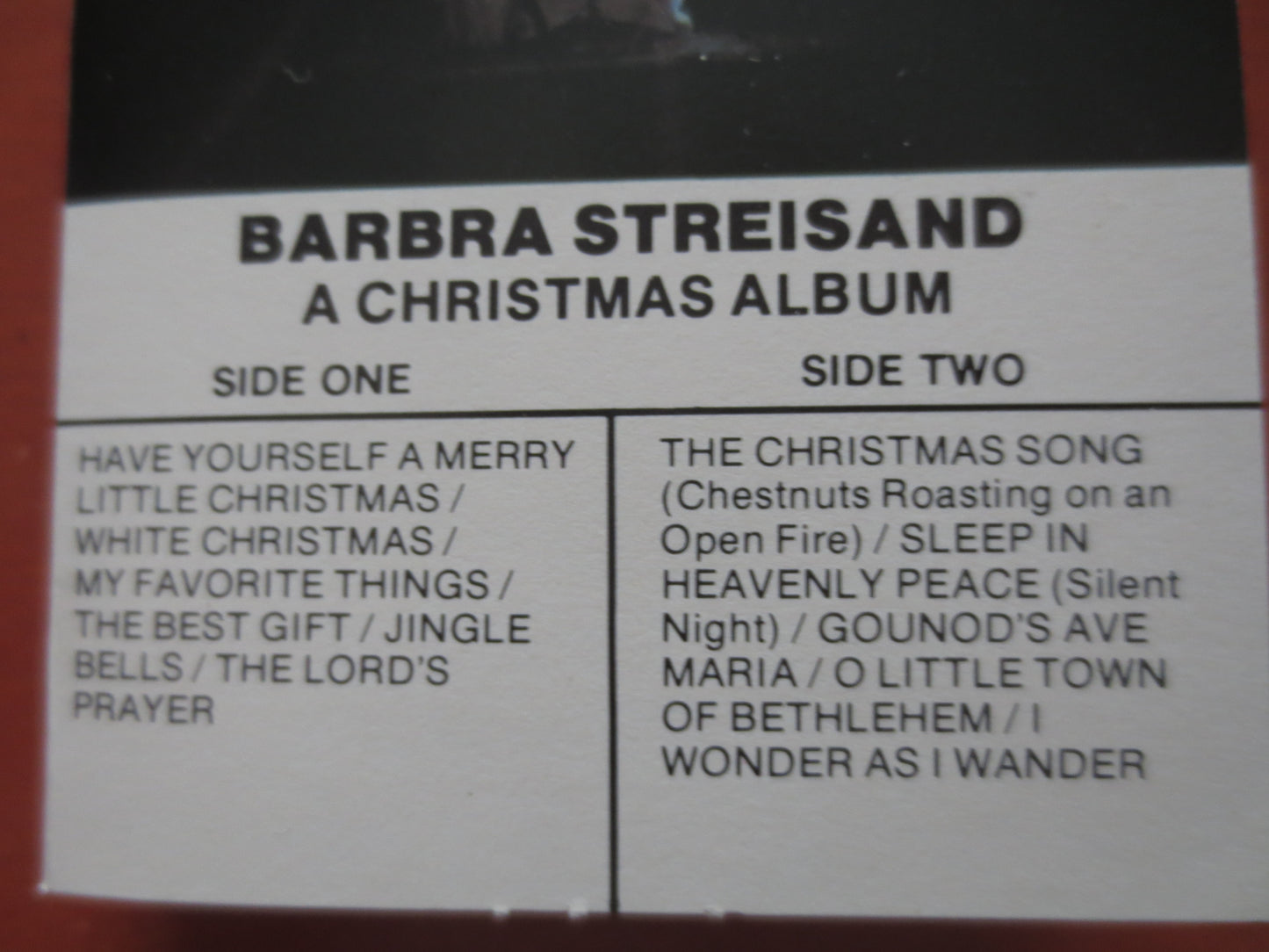 BARBRA STREISAND, A CHRISTMAS Album, Christmas Music, Tape Cassette, Christmas Cassette, Christmas Song, 1967 Cassette