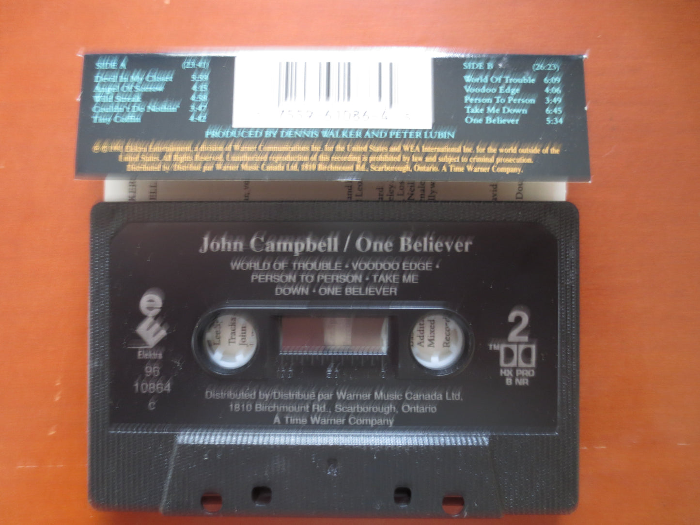 JOHN CAMPBELL, One BELIEVER Lp, John Campbell Lp, John Campbell Music, Rock Cassette, Tape Cassette, Cassette, 1991 Cassette