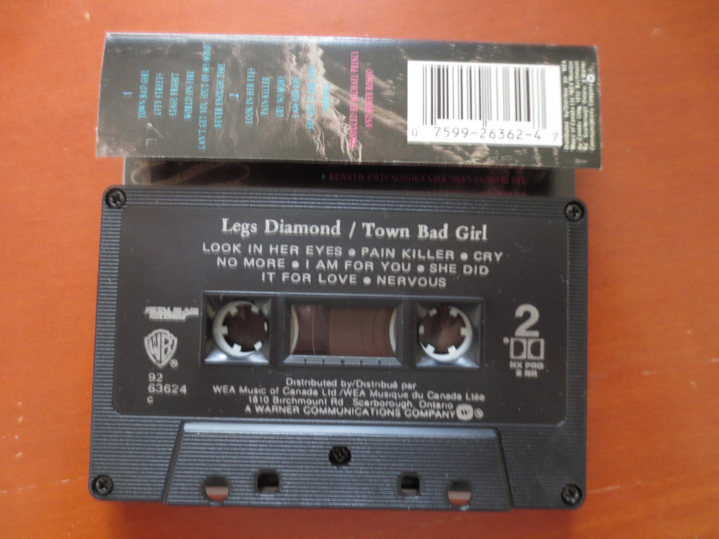 LEGS DIAMOND, Town BAD Girl, Legs Diamond Tape, Legs Diamond Album, Legs Diamond Lp, Tape Cassette, Cassette, 1990 Cassette