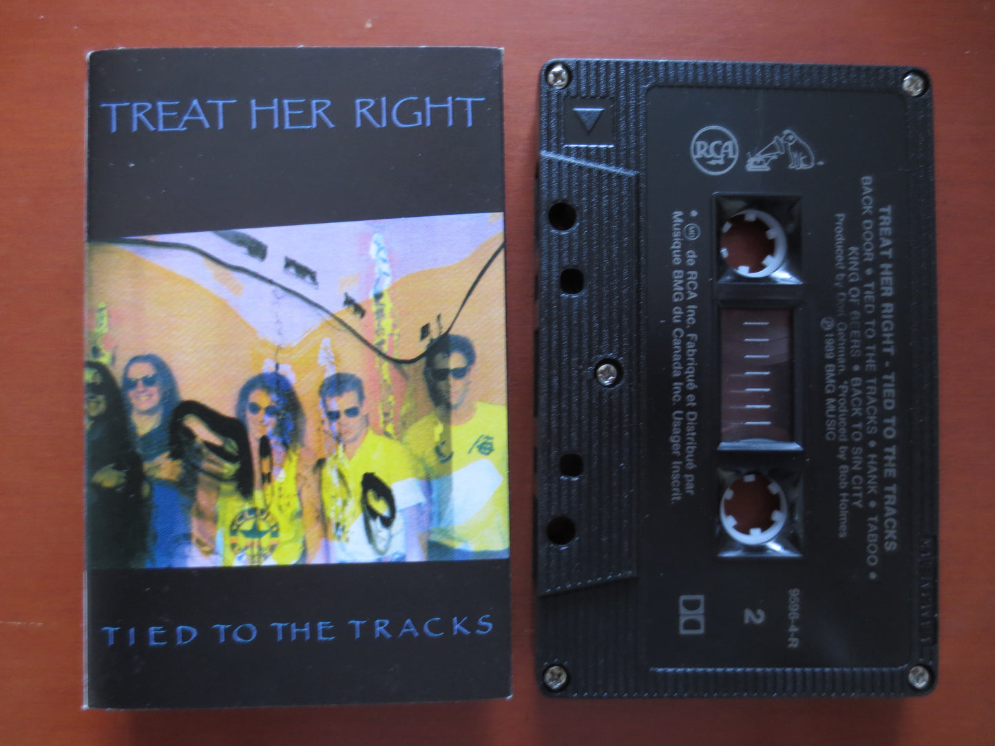 TREAT HER RIGHT, Tied to the Tracks, Treat Her Right Lp, Blues Rock Music, Blues Lp, Tape Cassette, Cassette, 1989 Cassette