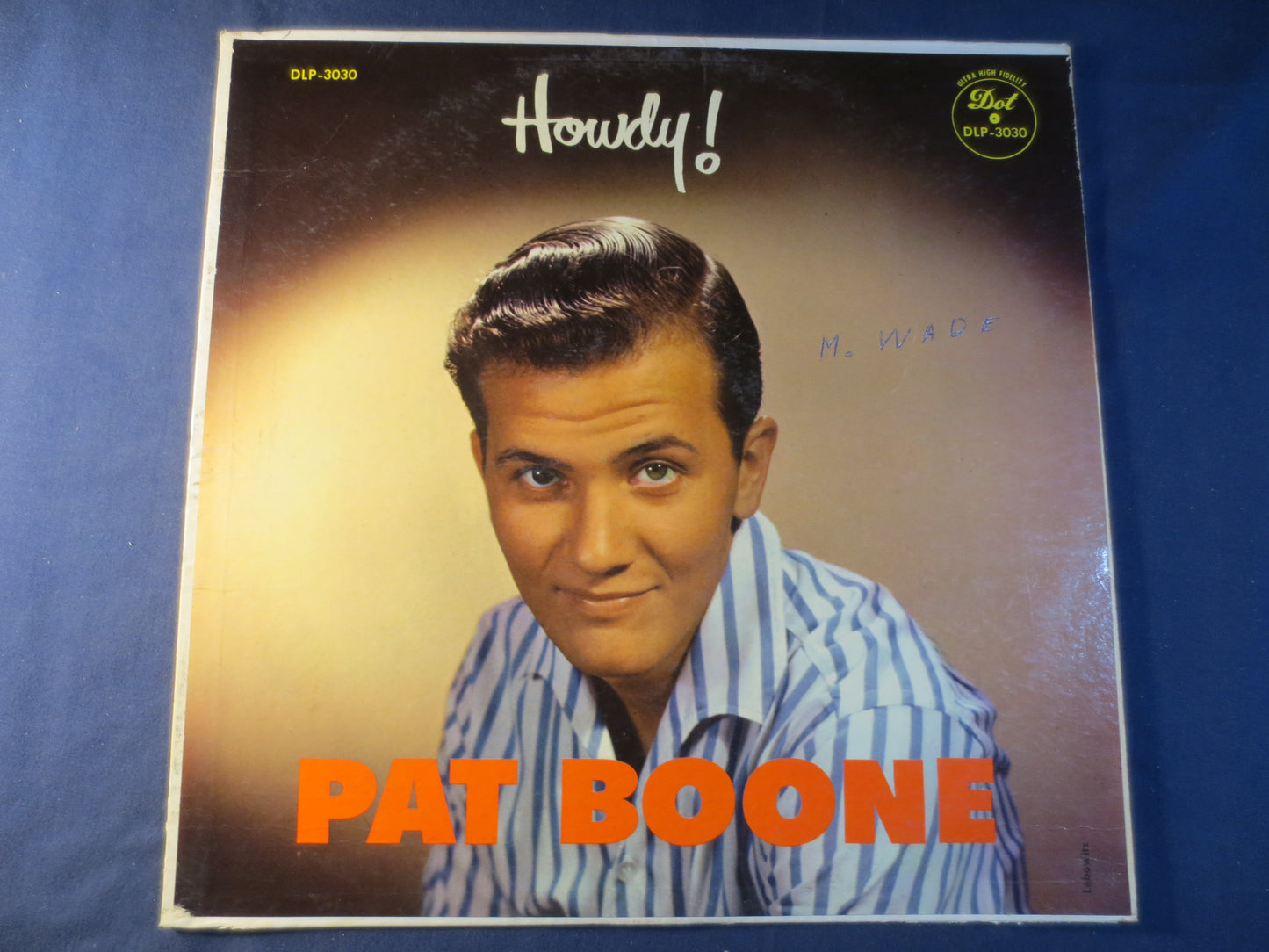 PAT BOONE, 1st ALBUM, Howdy, Debut Record, Vintage Vinyl, Record Vinyl, Records, Vinyl Records, Pop Records, 1956 Records