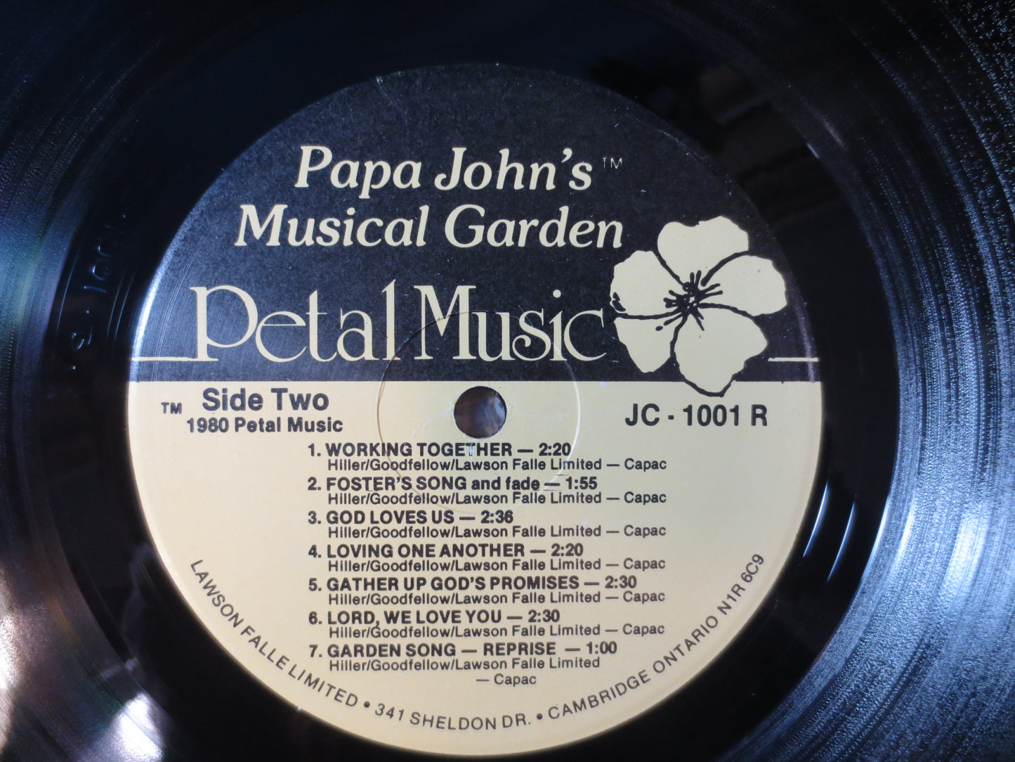 PAPA John Record, MUSICAL GARDEN, Childrens Record, Kids Record, Childrens Album, Kids Album, Childrens Vinyl, 1980 Records