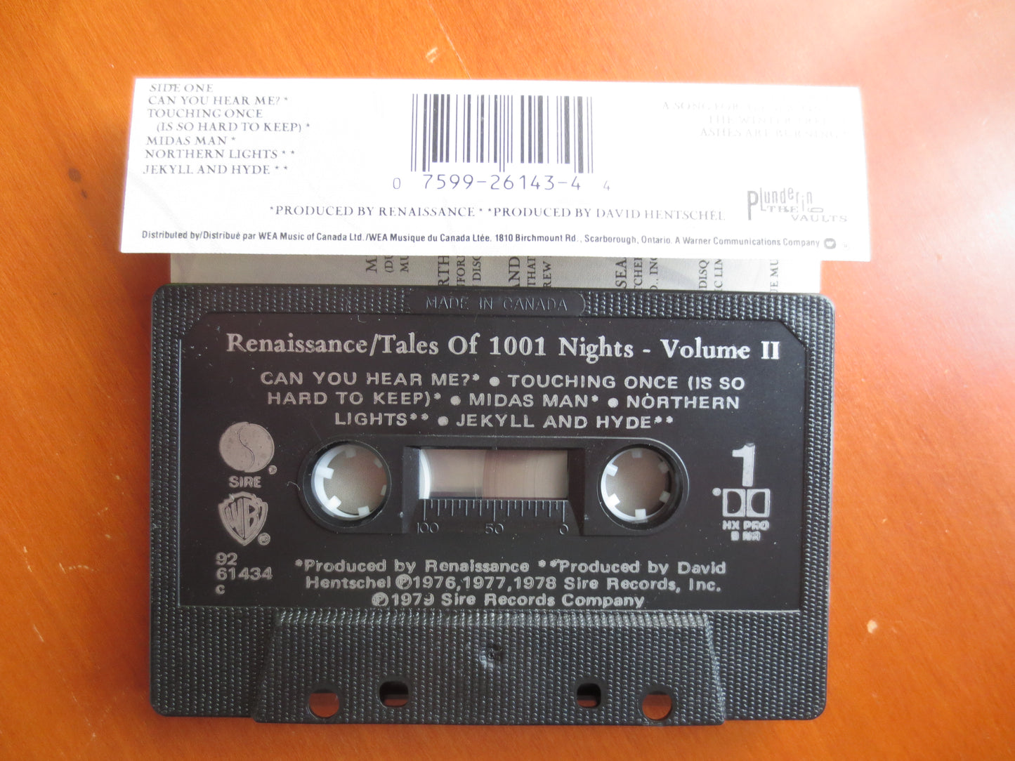 RENAISSANCE Tape, 1001 NIGHTS Album, RENAISSANCE Music, Tape Cassette, Renaissance Cassette, Rock Tape, 1979 Cassette