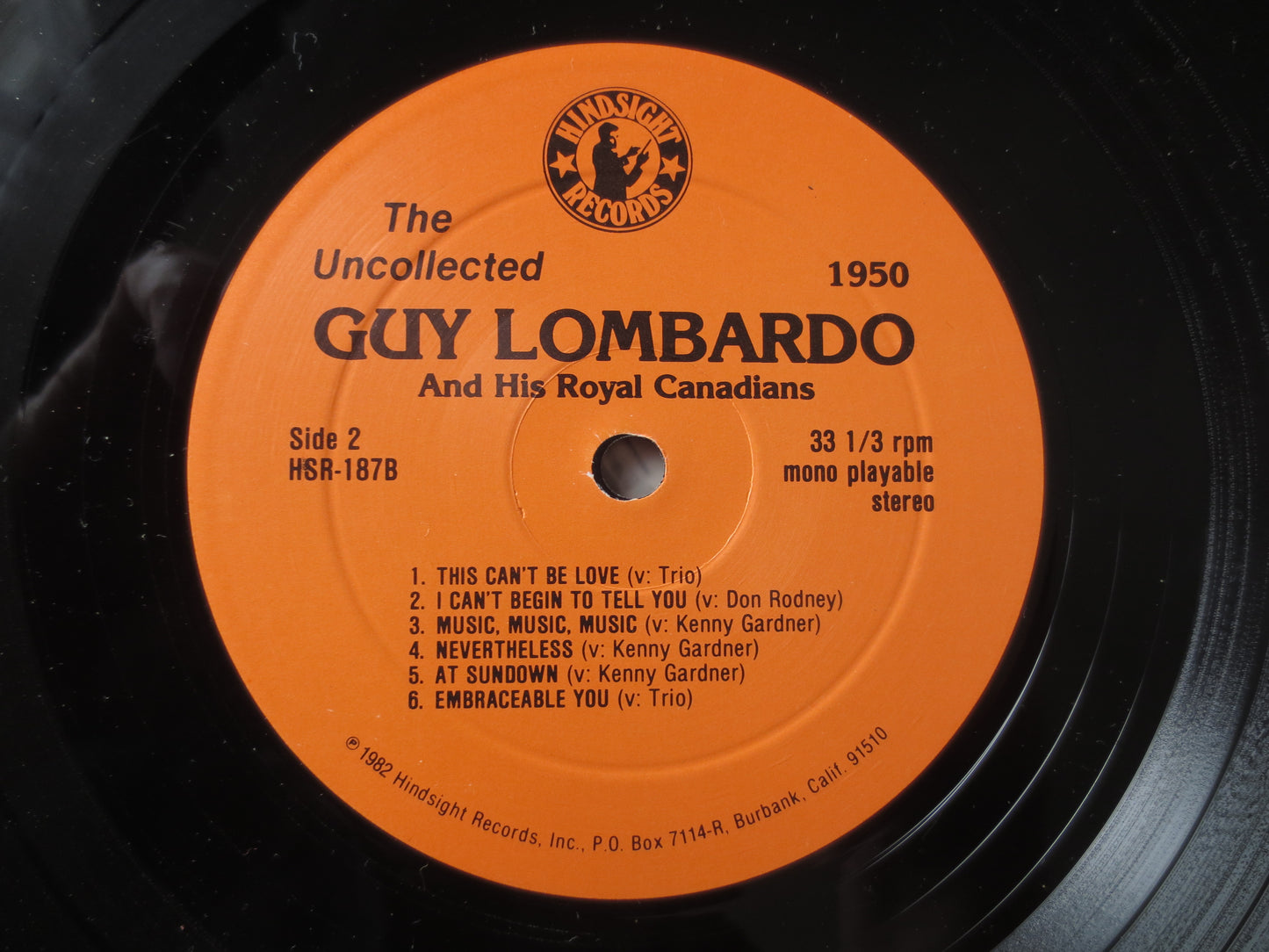 GUY LOMBARDO, The UNCOLLECTED, Guy Lombardo Records, Jazz Records, Record Vinyl, Guy Lombardo Albums, Vinyl, 1982 Records