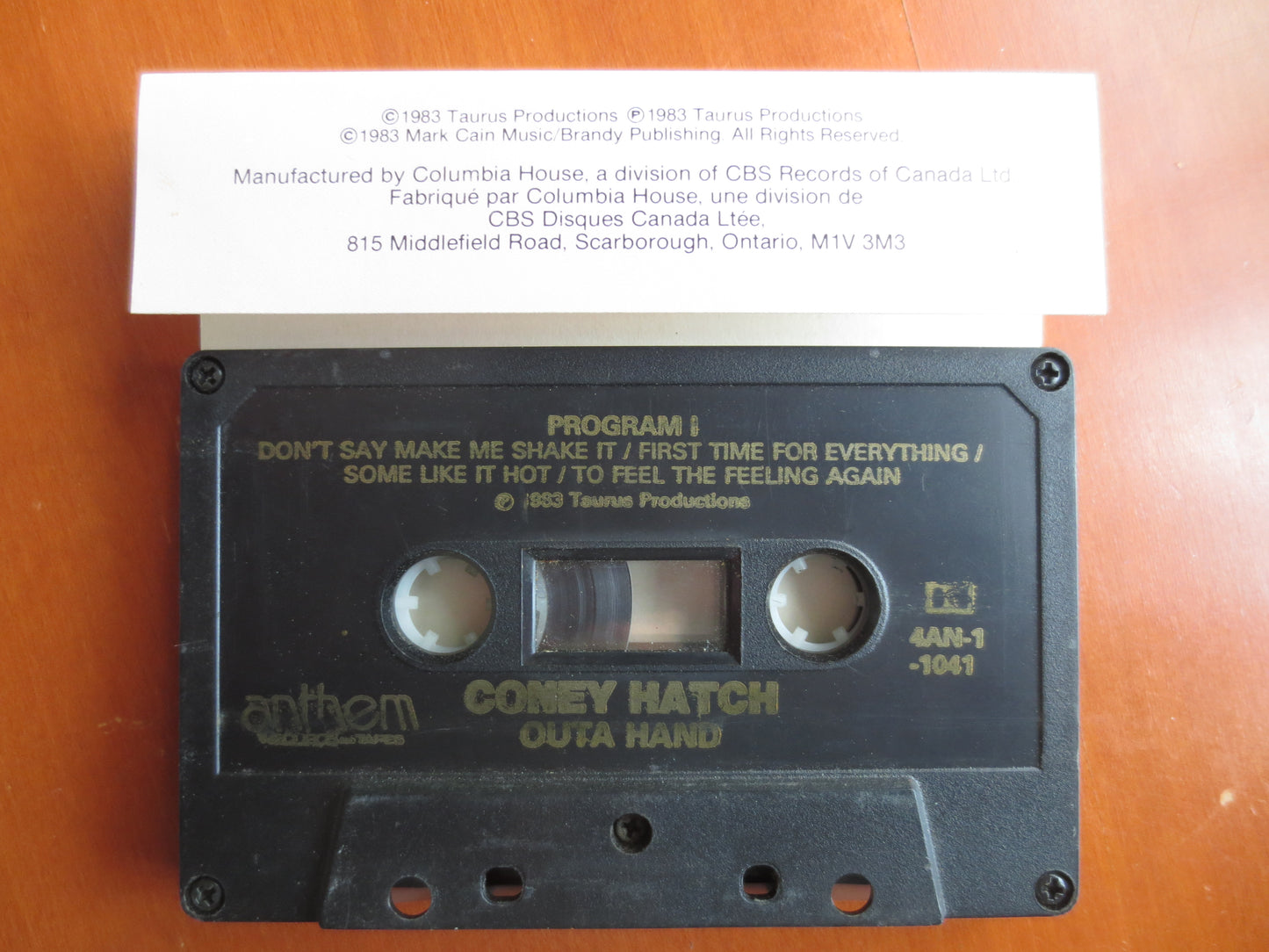 CONEY HATCH Tape, Outa HAND Tape, Coney Hatch Album, Coney Hatch Music, Coney Hatch, Tape Cassette, Cassette, 1983 Cassette