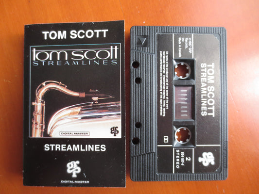 TOM SCOTT Tape, STREAMLINES Album, Tom Scott Album, Tom Scott Music, Tom Scott Song, Tape Cassette, Cassette, 1987 Cassette