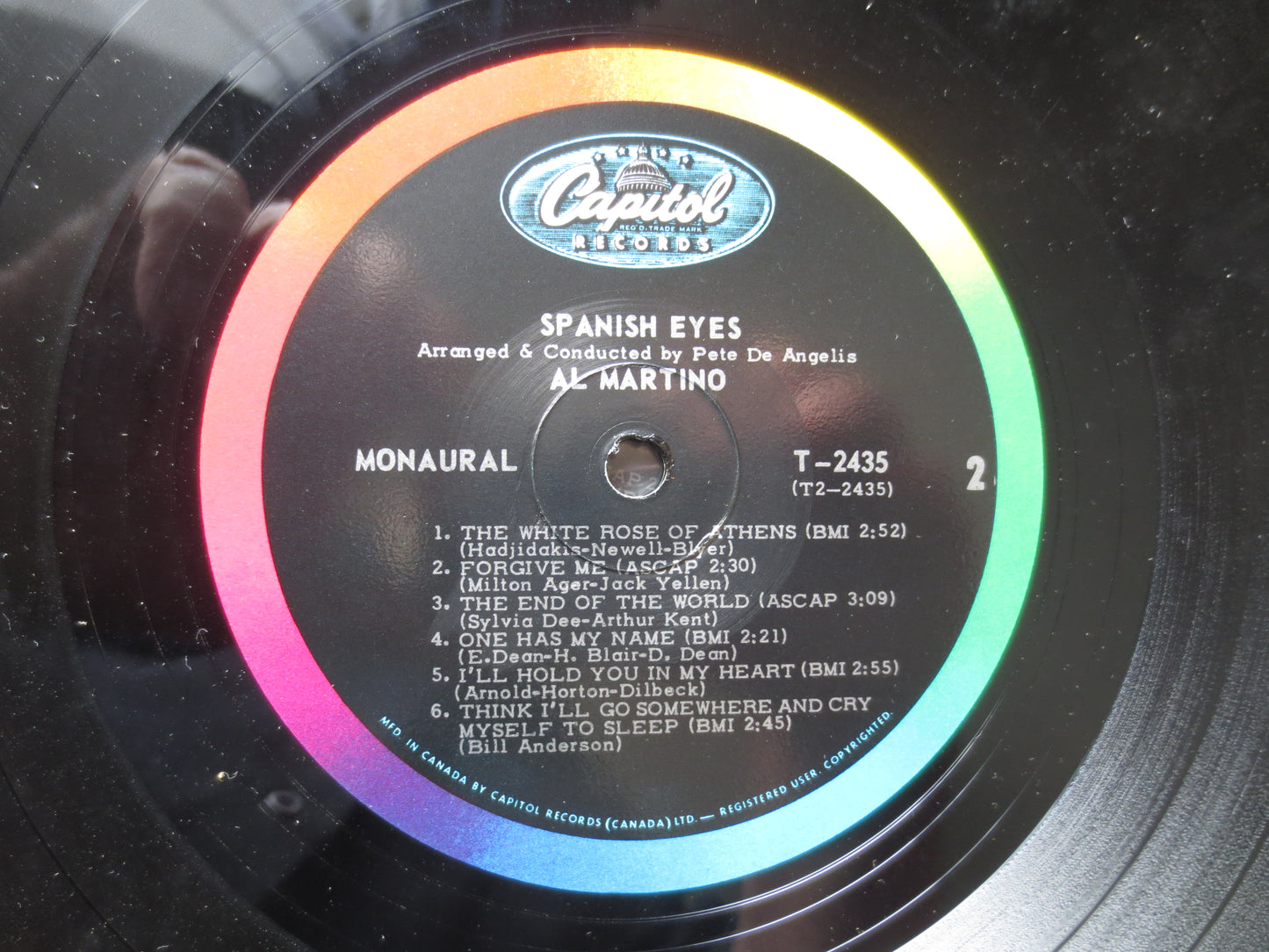 AL MARTINO, SPANISH Eyes, Al Martino Album, Al Martino Vinyl, Al Martino Lp, Vintage Vinyl, Vinyl Album, 1966 Record