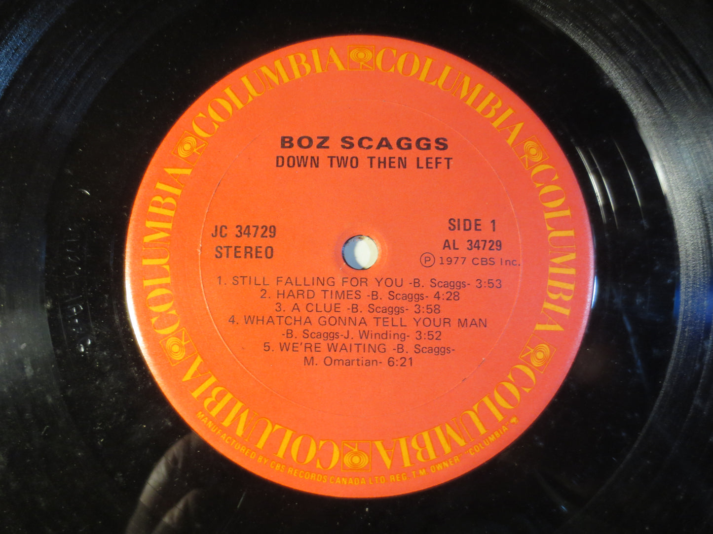 BOZ SCAGGS, Down Two Then Left, Rock Records, Vintage Vinyl, Records, Vinyl, Vinyl Records, Vinyl Albums, 1977 Records