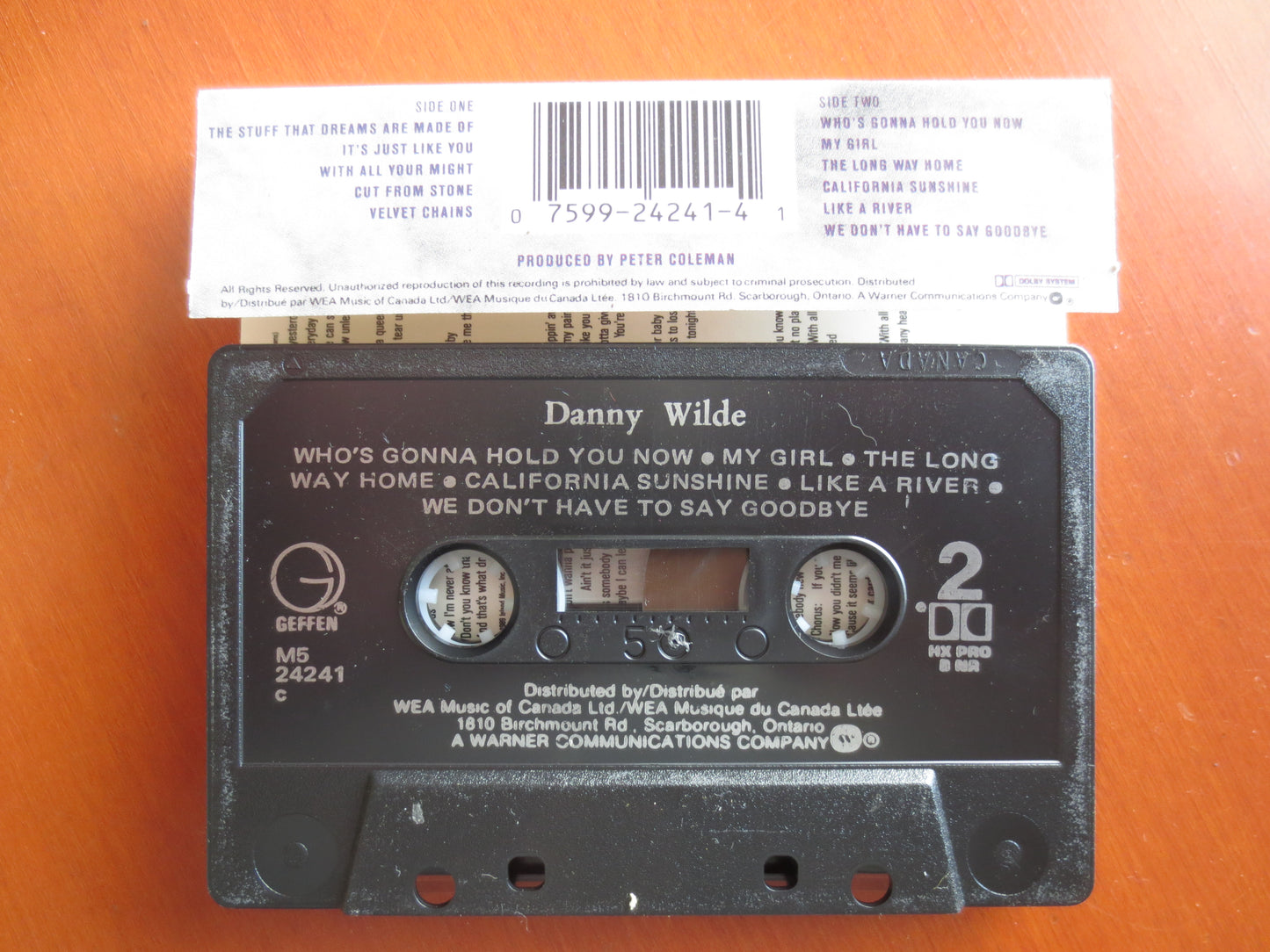 DANNY WILDE Tape, Danny WILDE, Danny Wilde Album, Danny Wilde Music, Danny Wilde Lp, Tape Cassette, Cassette, 1989 Cassette