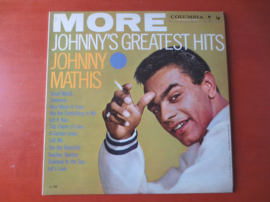 JOHNNY MATHIS, More GREATEST Hits, Johnny Mathis Record, Johnny Mathis Album, Johnny Mathis Vinyl, Vinyl Lps, 1959 Records