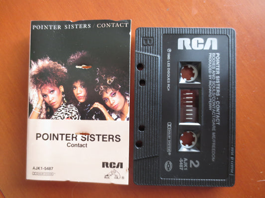 The POINTER SISTERS, Contact Album, POINTER Sisters Tape, Disco Music Cassette, Tape Cassette, Pop Cassette, 1985 Cassette