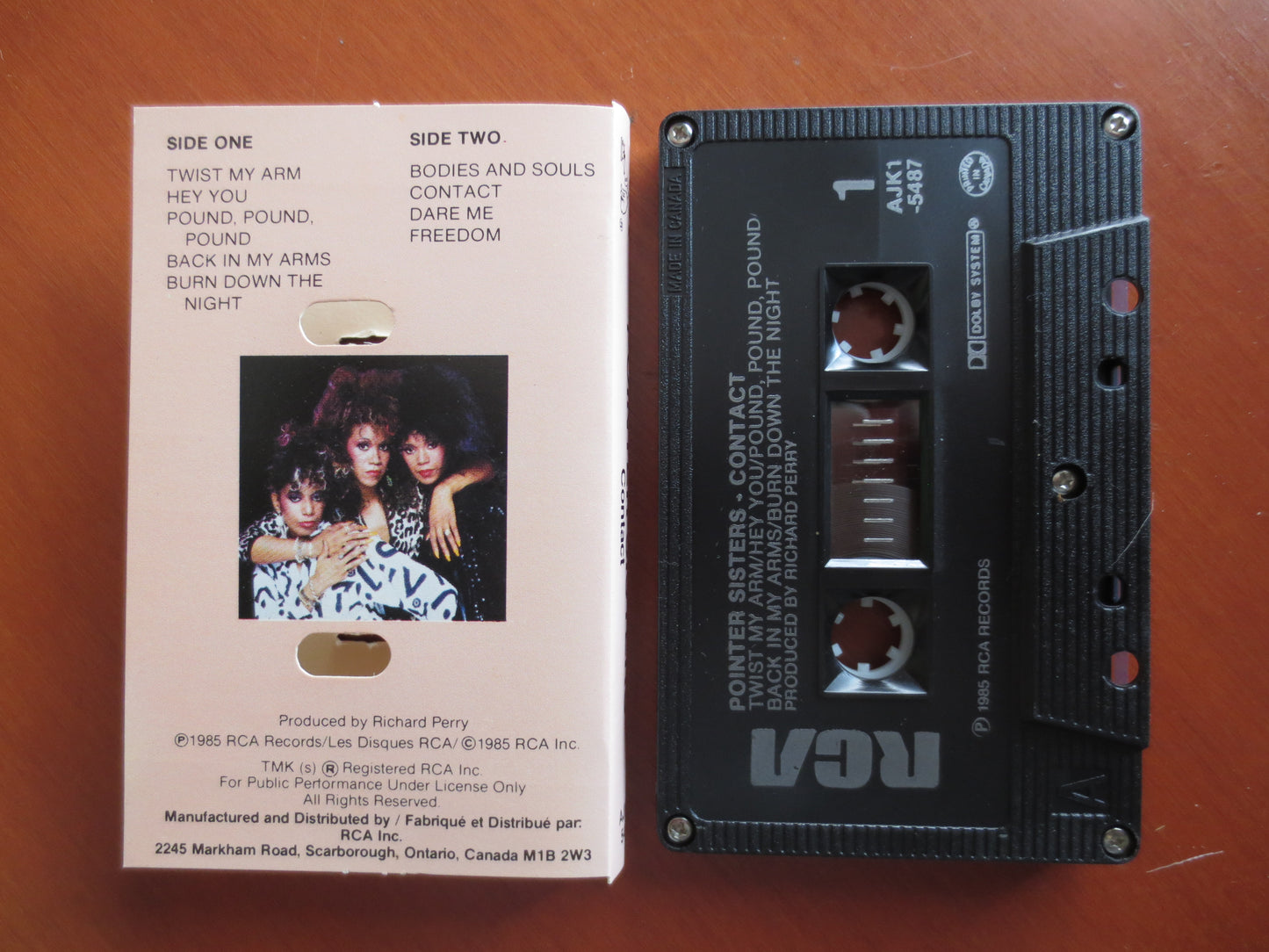 The POINTER SISTERS, Contact Album, POINTER Sisters Tape, Disco Music Cassette, Tape Cassette, Pop Cassette, 1985 Cassette
