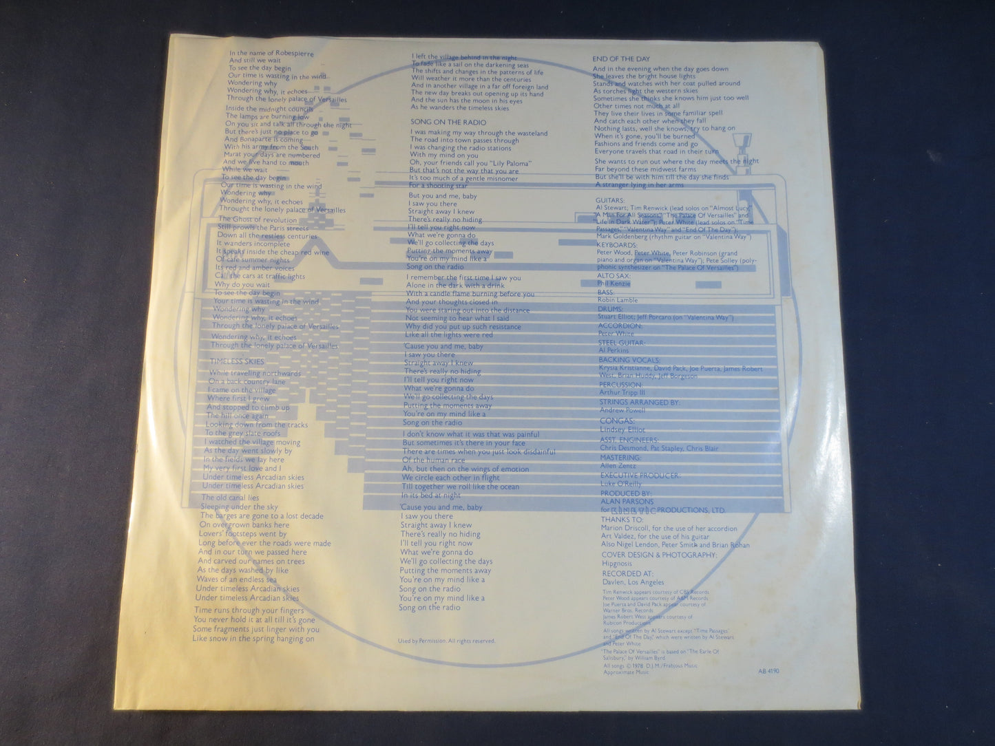 AL STEWART, Time PASSAGES, Rock Records, Al Stewart Record Vinyl, Al Stewart Lp, Vinyl Records, Vinyl Albums, 1978 Records