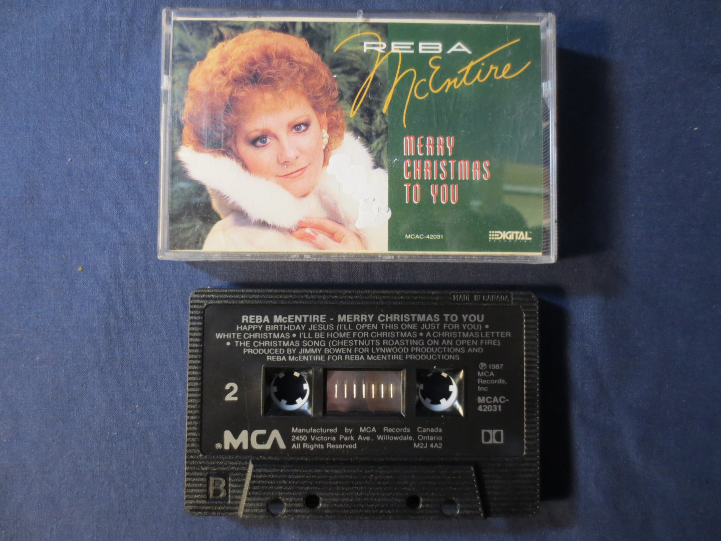 REBA McENTIRE Tape, CHRISTMAS Tape, Christmas Music, Christmas Song, Reba McEntire Album, Vintage Christmas, Tape Cassette