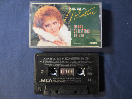 REBA McENTIRE Tape, CHRISTMAS Tape, Christmas Music, Christmas Song, Reba McEntire Album, Vintage Christmas, Tape Cassette