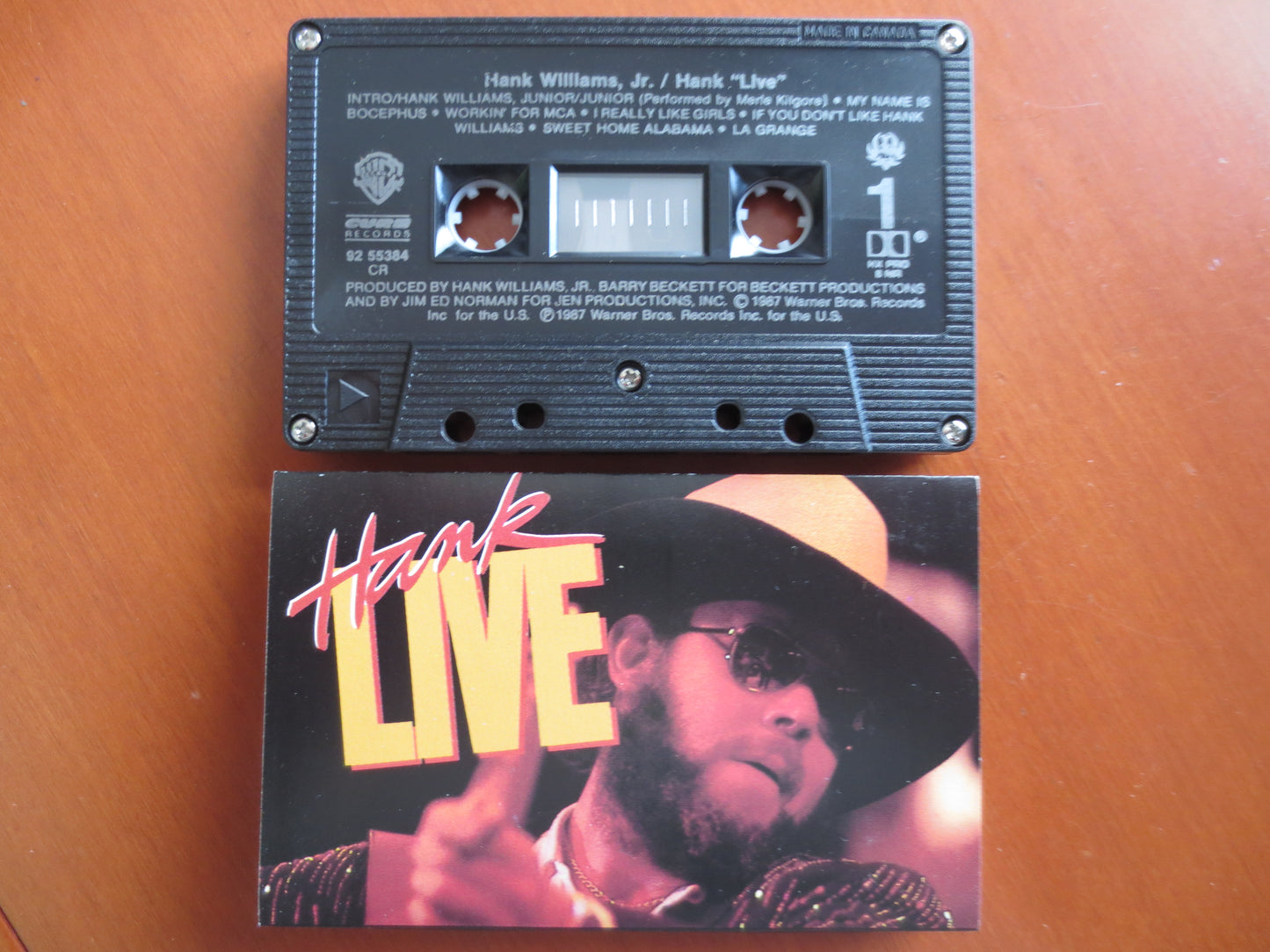 HANK WILLIAMS Jr, LIVE Tape, Hank Williams Album, Hank Williams Music, Country Lp, Tape Cassette, Cassette, 1988 Cassette