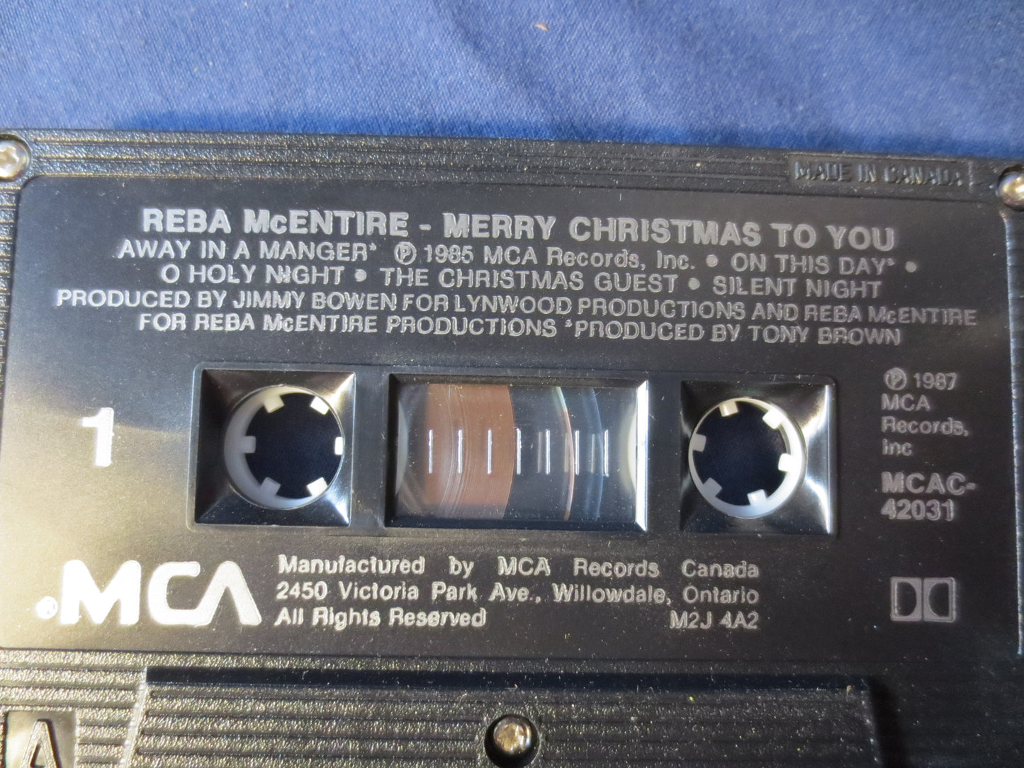 REBA McENTIRE Tape, CHRISTMAS Tape, Christmas Music, Christmas Song, Reba McEntire Album, Vintage Christmas, Tape Cassette