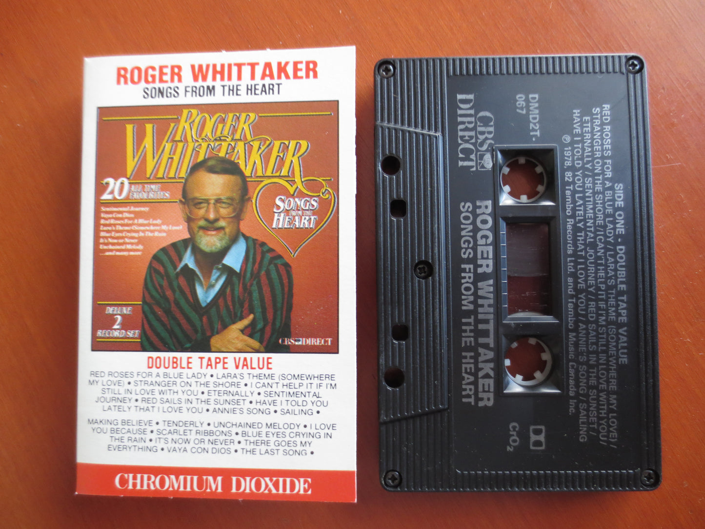 ROGER WHITTAKER, Songs From the HEART, Country Music Tape, Tape Cassette, Country Cassette, Country Album, 1985 Cassette