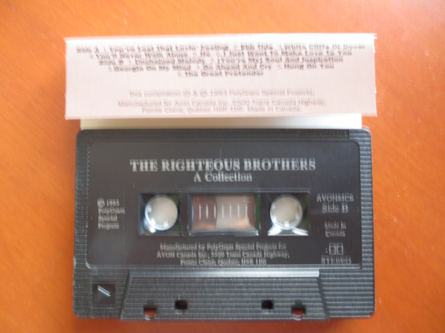 RIGHTEOUS BROTHERS, COLLECTION Hits Tape, Pop Album, Pop Music, Pop Song, Pop Lp, Tape Cassette, Cassette, 1993 Cassette