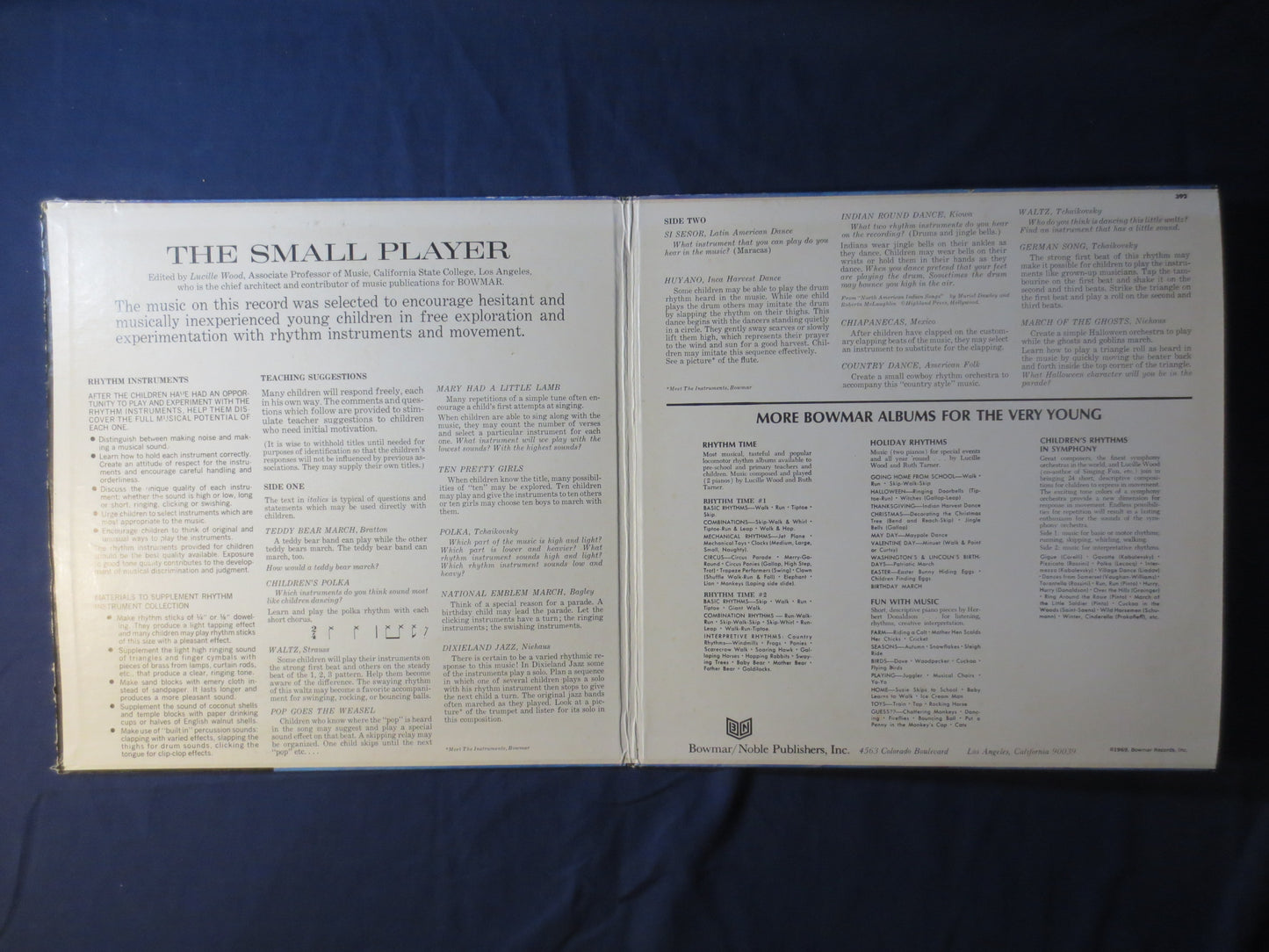 The SMALL PLAYER, CHILDRENS Record, Kids Album, Childrens Album, Kids Record, Childrens Vinyl, Kids Vinyl, Lp, 1969 Records