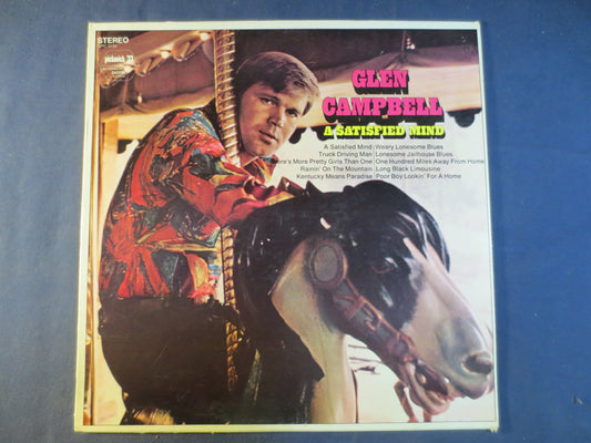 GLEN CAMPBELL, A SATISFIED Mind, Country Records, Vintage Vinyl, Record Vinyl, Records, Vinyl Records, Vinyl, 1971 Records