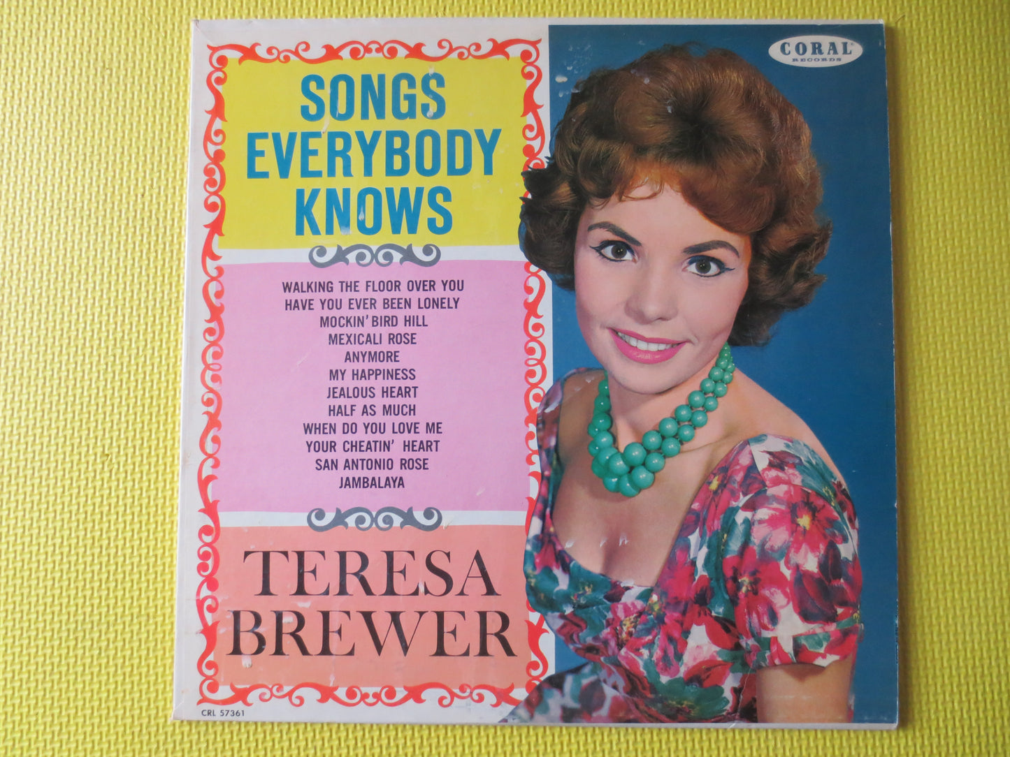 TERESA BREWER, SONGS Everybody Knows, Teresa Brewer Albums, Teresa Brewer Vinyl, Teresa Brewer Lp, Vinyl lps, 1961 Records