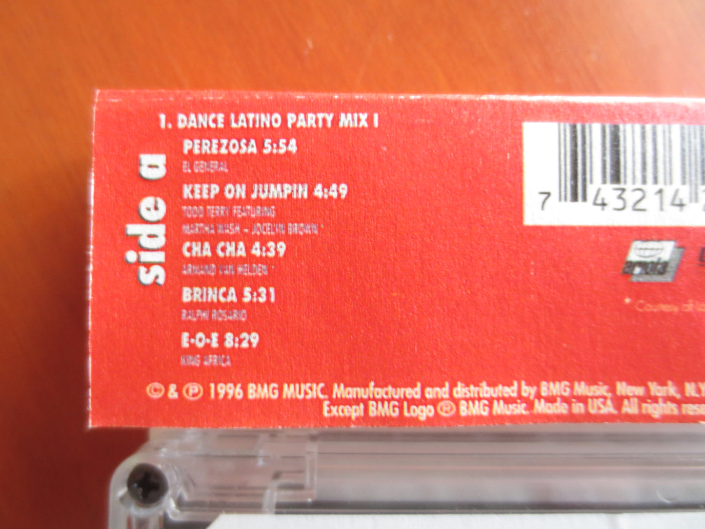 LATINO DANCE Tape, PARTY Mix Tape, Dance Latino Album, Latino Dance Music, Tape Cassette, Dance Cassette, 1996 Cassette